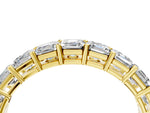 Yellow gold Asscher cut diamond Half Eternity Band with Shared Prong Setting_4