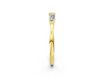 Yellow gold Baguette Diamond Open Band with Bar Prong Setting_2
