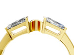 Yellow gold Baguette Diamond Open Band with Bar Prong Setting_4