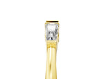 Yellow gold Baguette Diamond Open Band with Bar Prong Setting_5