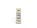 Yellow gold Baguette cut diamond Half Eternity Band with Shared Prong Setting_2