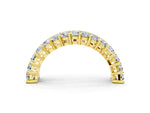 Yellow gold Baguette cut diamond Half Eternity Band with Shared Prong Setting_3