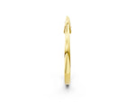 Yellow gold Bamboo-Inspired Plain Metal Band_2