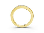 Yellow gold Bar-Set Princess Cut Diamond Pavé Band_3