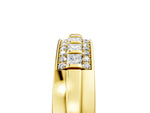 Yellow gold Bar-Set Princess Cut Diamond Pavé Band_5