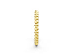 Yellow gold Beaded Round Stone Eternity Band with Bezel Setting_2