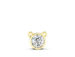 Yellow gold Bezel Round Solitaire Pendant