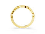 Yellow gold Bezel Set Marquise and Round Diamond Contour Band_3