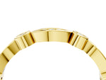 Yellow gold Bezel Set Marquise and Round Diamond Contour Band_4