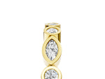 Yellow gold Bezel Set Marquise and Round Diamond Stackable Band_5