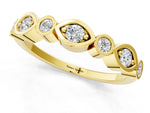 Yellow gold Bezel Set Mixed Shape Diamond Eternity Band_1