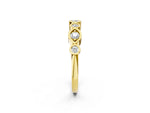Yellow gold Bezel Set Mixed Shape Diamond Eternity Band_2