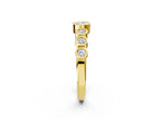 Yellow gold Bezel Set Oval Diamond Half Eternity Band_2