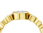Yellow gold Bezel Set Oval Diamond Half Eternity Band_4