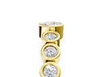Yellow gold Bezel Set Oval Diamond Half Eternity Band_5
