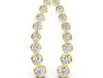 Yellow gold Bezel-Set Round Diamond Climber Earrings