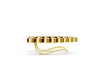 Yellow gold Bezel-Set Round Diamond Climber Earrings_2