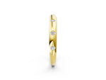 Yellow gold Bezel Set Round Diamond Comfort Fit Band_2