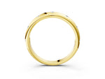 Yellow gold Bezel Set Round Diamond Comfort Fit Band_3