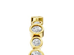 Yellow gold Bezel Set Round Diamond Half Eternity Band_5