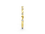 Yellow gold Bezel-Set Round Diamond Marquise Eternity Band_2