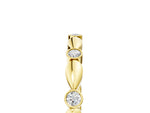 Yellow gold Bezel-Set Round Diamond Marquise Eternity Band_5