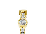 Yellow gold Bezel Set Round Diamond Pavé Band_5
