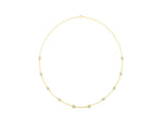 Yellow gold Bezel-Set Round Diamond Station Necklace_1