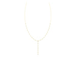 Yellow gold Bezel-Set Round Diamond Station Y Necklace_1