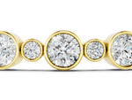 Yellow gold Bezel Set Round Diamond Tennis Bracelet with Box Clasp_1