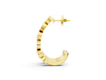 Yellow gold Bezel-Set Round and Marquise Diamond Hoop Earrings_1