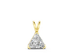 Yellow gold Bezel-Set trilliant Diamond Pendant