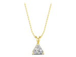 Yellow gold Bezel-Set trilliant Diamond Pendant_1