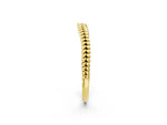 Yellow gold Braided Milgrain White Gold Contour Band_2