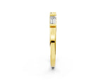 Yellow gold Channel Set Baguette Diamond Flat Band with Bar Prong Setting_2