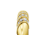 Yellow gold Channel Set Round Diamond Dome Band_5