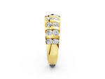 Yellow gold Channel-Set Round Diamond Multi-Row Band_2