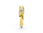 Yellow gold Channel Set Round Diamond Multi-Row Band_2