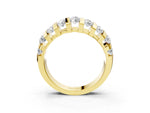 Yellow gold Channel-Set Round Diamond Multi-Row Band_3