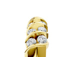 Yellow gold Channel Set Round Diamond Multi-Row Band_5