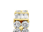 Yellow gold Channel Set Round and Baguette Diamond Anniversary Band with Prong Setting_5