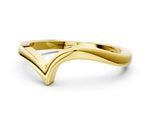 Yellow gold Chevron V-Shaped Contour Band
