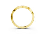 Yellow gold Chevron V-Shaped Contour Band_3