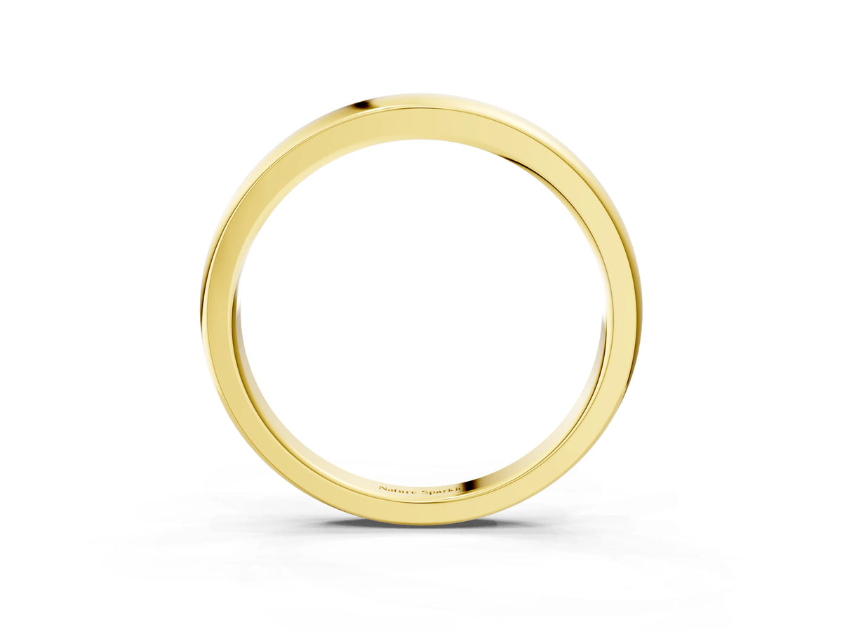 Yellow gold Classic Plain Metal Band_3