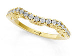 Yellow gold Curved Diamond Pavé Round Eternity Band with Shared Prong Setting_1