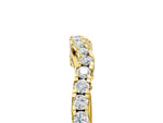 Yellow gold Curved Diamond Pavé Round Eternity Band with Shared Prong Setting_5
