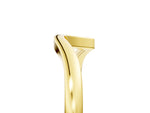 Yellow gold Curved Solitaire Band with Round Stone Setting_5