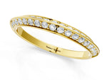 Yellow gold Double Row Pavé Round Diamond Eternity Band with Channel Setting_1