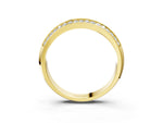 Yellow gold Double Row Round Diamond Channel Set Eternity Band_3