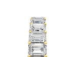 Yellow gold Emerald Cut Diamond Eternity Band with Shared Prong Setting_5